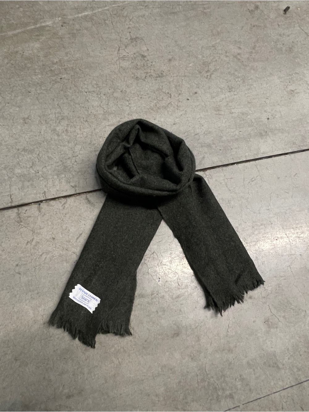 Vintage Sears Men's Cashmere Scarf - Fringed O/S